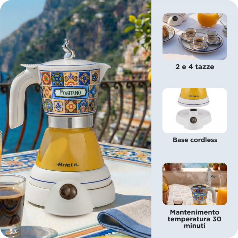 Ariete Moka Positano Electric sähköinen mokakeitin 1358PO, musta