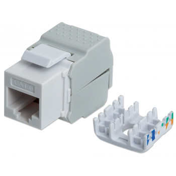 Intellinet 167062 Cat6 UTP -keystone-liitin, työkaluton, valkoinen