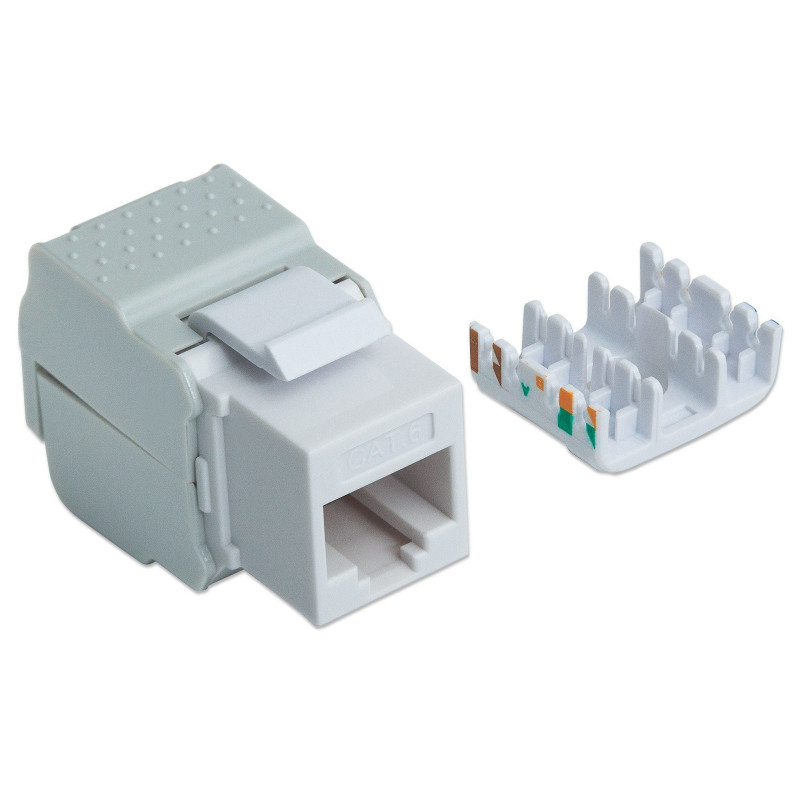 Intellinet 167062 Cat6 UTP -keystone-liitin, työkaluton, valkoinen