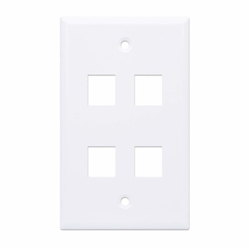 Intellinet 163316 pinta-asennettava kotelo 4 Keystone-moduulille, valkoinen