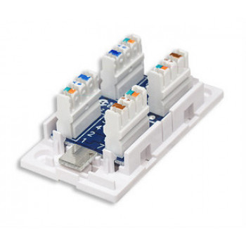 Intellinet 504904 Cat5e UTP Keystone -liitin, 90 asteen LSA-leikkausliitintekniikka, valkoinen