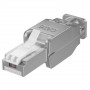 Techly 105889 työkaluton RJ45 Cat6 STP -modulaariliitin, 1G, suojattu, läpinäkyvä