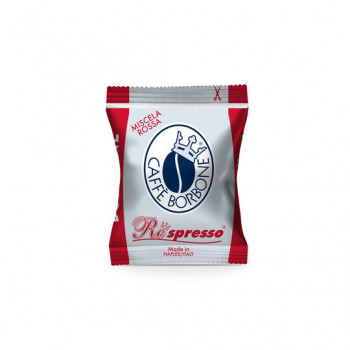 Caffè Borbone Respresso Miscela Rossa 100 kapselia Nespresso OriginalLine -koneille, tumma paahto, voimakkuus 9/10, yksittäispakattu