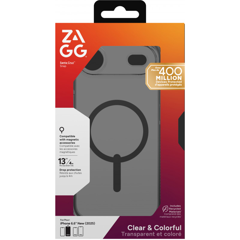 ZAGG Santa Cruz Snap -kotelo iPhone Air - keskiyönmusta