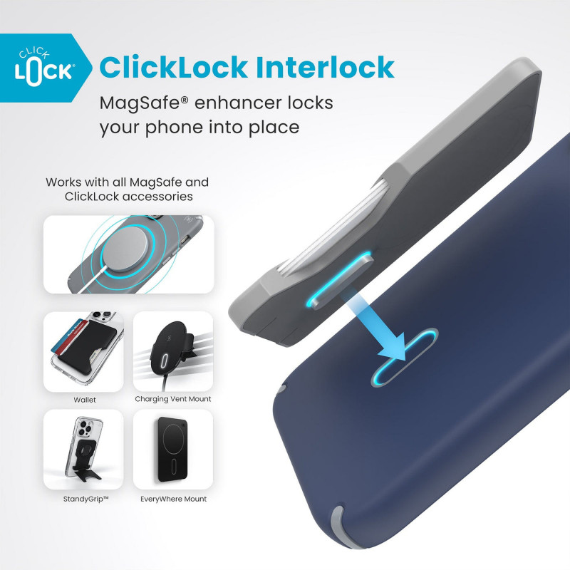 Speck Presidio2 Pro ClickLock & MagSafe -kotelo iPhone 16 Plus - Navy