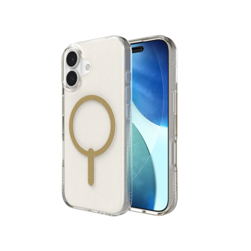 ZAGG Milan Snap -kotelo iPhone 17 – Glitter Gold