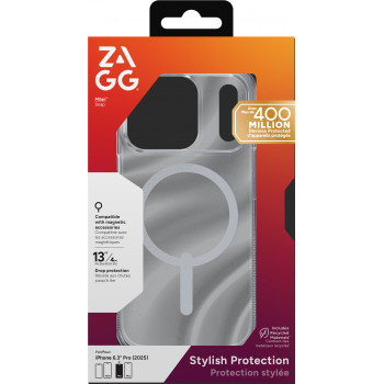 ZAGG Milan Snap -kotelo Apple iPhone 17 Pro - Glitter Swirl