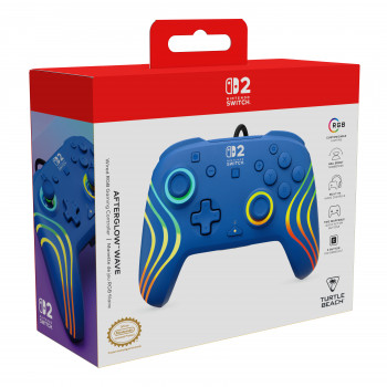 Turtle Beach Afterglow Wave langallinen ohjain Nintendo Switch 2 -konsolille, sininen (TBC-8006-25)