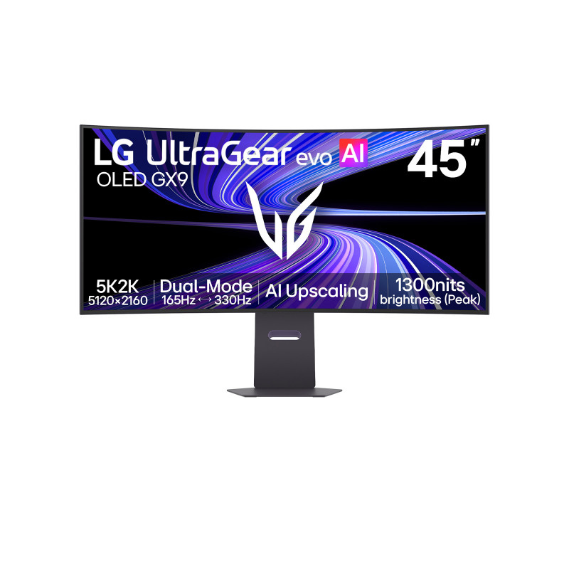 LG UltraGear 45GX950B-B 45 inch 5K Ultra HD 165 Hz kaareva OLED-pelimonitori