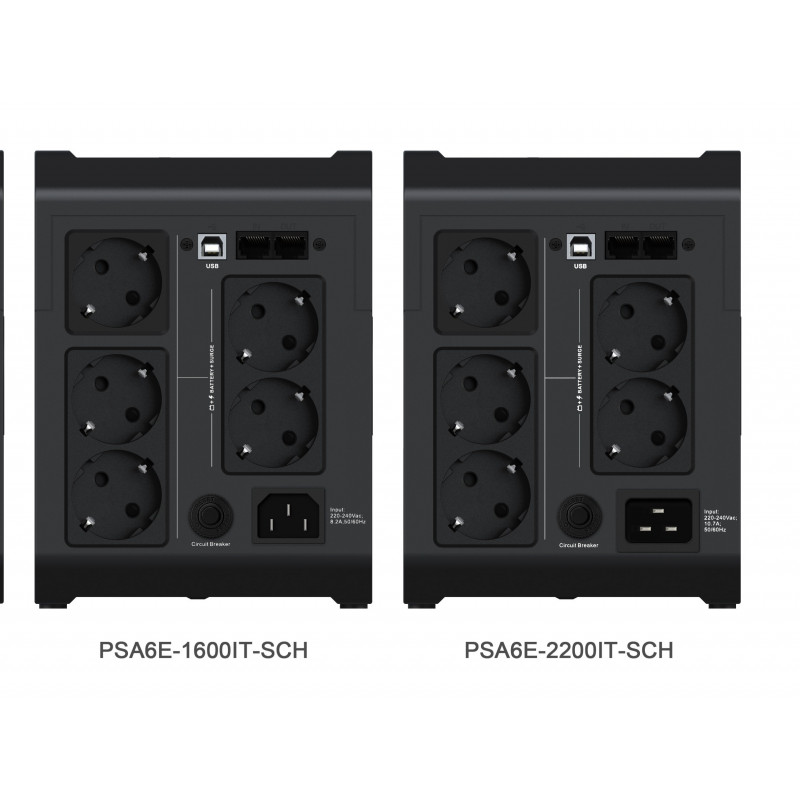 Vertiv PSA6E-2200IT-SCH 2200 VA online-kaksoismuunnos-UPS (rack/torni, 5x C13, 1x C19)