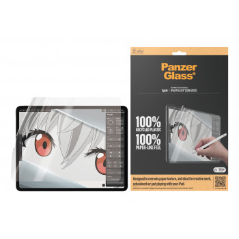 PanzerGlass GraphicPaper näytönsuojakalvo iPad Pro 12,9 tuumalle (2018-2022), heijastamaton, kotelon kanssa yhteensopiva, antibakteerinen