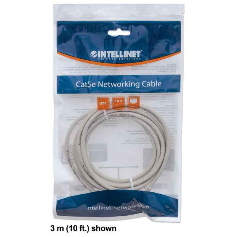 Intellinet Cat6 U/UTP -verkkokaapeli, 1,5 m, harmaa