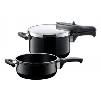 SILIT Silargan Sicomatic t-Plus painekattilasarja 4,5L + 3,0L, 22cm, musta