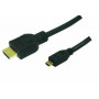 LogiLink High Speed HDMI-kaapeli Ethernetillä, HDMI Type-A uros Micro HDMI Type-D uros, 1,5 m, musta
