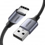 Ugreen USB-USB-C QC 3.0 1m alumiiniliittimellä musta