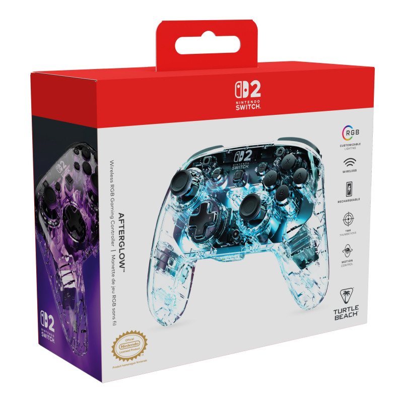 Turtle Beach Afterglow läpinäkyvä langaton RGB-peliohjain Nintendo Switch 2