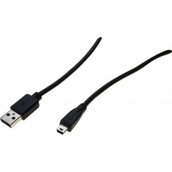 EXERTIS CONNECT Mini USB 2.0 -kaapeli, USB-A uros – USB Mini-B 5-pin uros, 1,0 m, musta 532516