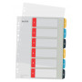Leitz 12460000 A4 numerorekisteri, 1-10, polypropyleeni, harmaa