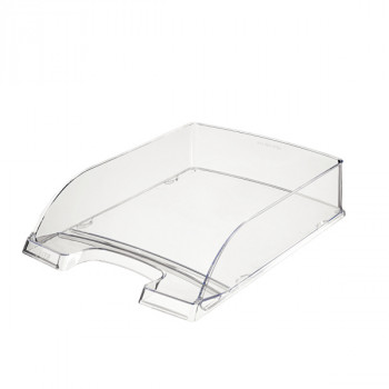 LEITZ asiakirjalokero Transparent Plus, DIN A4, kristallinkirkas polystyreeni, korkeakiilto, pinottava pystyyn tai limittäin 5226-00-02