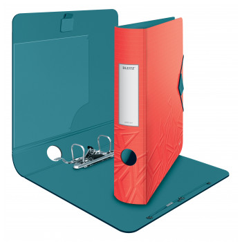LEITZ Active Urban Chic arkistokansio, 180°, 65 mm, vaaleanpunainen, A4, polyfoam, duo-ilme, pyöreä selkä 1117-00-20