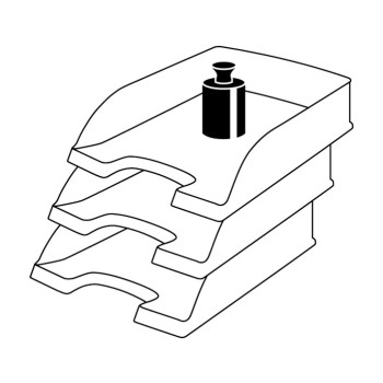 LEITZ Plus asiakirjalokero standard A4 valkoinen, polystyreeni, pinottava, 5 kpl:n pakkaus (5227-00-01)