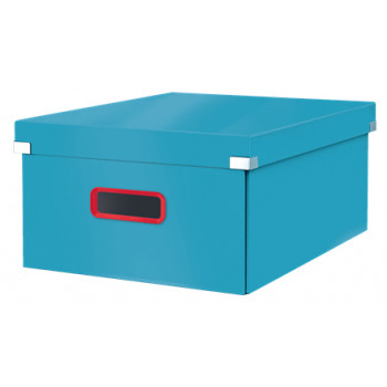 LEITZ Click & Store Cosy L säilytyslaatikko, sininen, PP-laminoitu kova kartonki, painonappikokoaminen, 1 kpl 5349-00-61