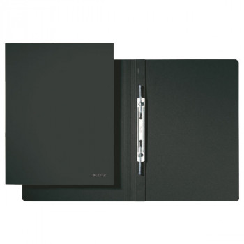 LEITZ kierrekansio A4 puristepahvi musta 320 g/m², 80 mm metallikierremekanismi, kirjoitusviivat, 25 kpl:n pakkaus (3040-02-95)