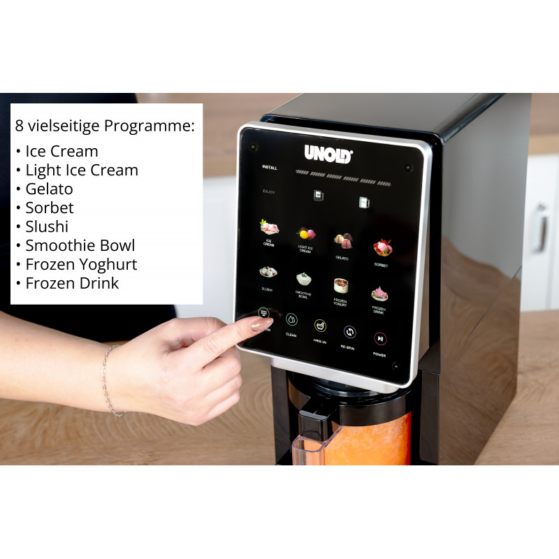 Unold 48805 Cream Dream Jäätelökone 0,5 L, musta