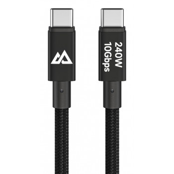 Black Rock USB-C - USB-C-kaapeli 240W 10Gbps 1,2 m musta 00201766