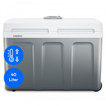 MEDION MD13102 TC45 termoelektrinen kylmälaatikko 40L harmaa - jäähdytys & lämmitys, 12V/220-240V/5V USB 50078386