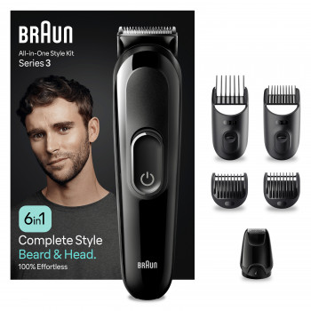 Braun All-in-One Style Kit MGK3420 monitoimitrimmerisarja, tarkkuustrimmeri partaan ja hiuksiin 4210201446774