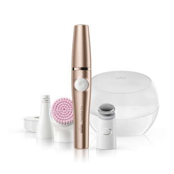Braun FaceSpa Pro 921 3-in-1 kasvojen epilaattori, puhdistusharja & tonisoiva laite, pronssi-valkoinen