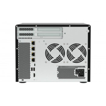 QNAP TVS-H877AX-R5-16G 8-paikkainen QuTS hero NAS, AMD Ryzen V1500B, 16GB RAM, 2x2.5GbE, 2U rack-asennus