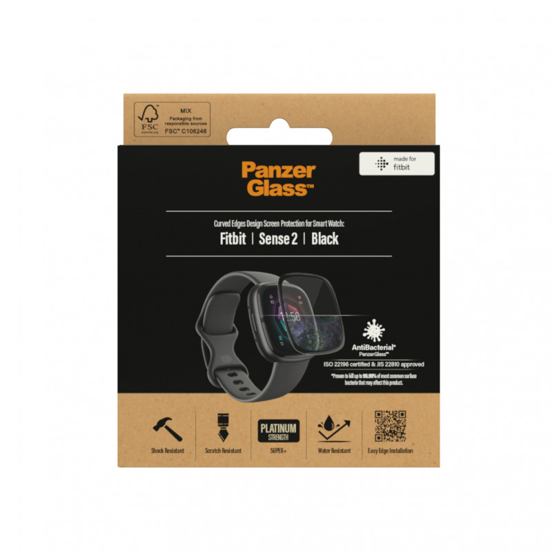 PanzerGlass näytönsuoja Fitbit Sense 2 musta PanzerGlass 3667
