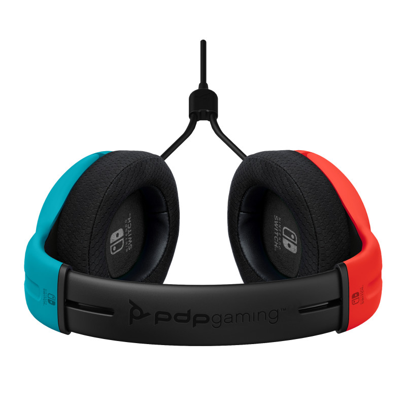 PDP Gaming LVL40 langallinen stereo-pelikuuloke Nintendo Switchille, sininen/punainen