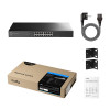 Cudy GS1016ES2 16-porttinen Gigabit Ethernet -kytkin, 2 SFP uplink