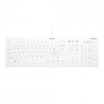 CHERRY DIGITAL HEALTH Active Key AK-C8112 lääketieteellinen pestävä näppäimistö, täysikokoinen, USB, QWERTZ, valkoinen AK-C8112-US-W/CH