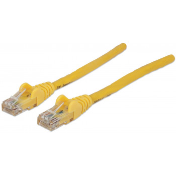 Intellinet Cat6 UTP patch-kaapeli, 2 x RJ45, valetut taittumissuojat, 15,0 m, keltainen (342407)