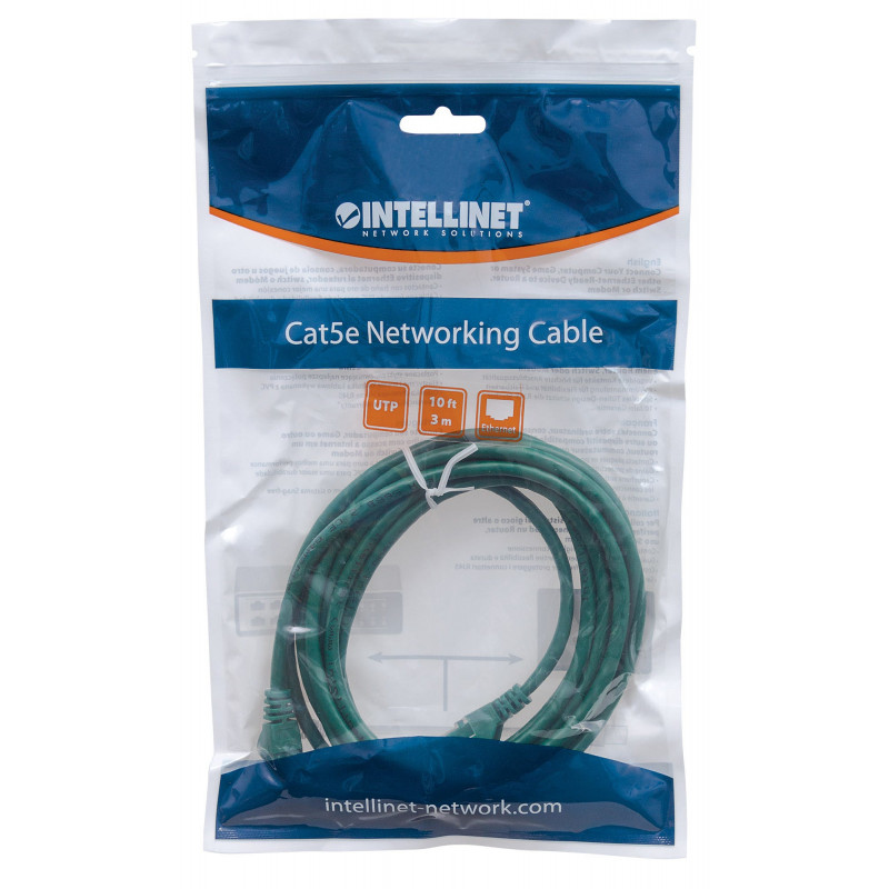 Intellinet Cat6 UTP patch-kaapeli, RJ45, valettu, 7,5 m, vihreä 342520