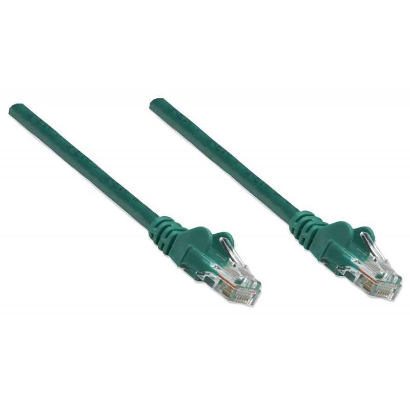 Intellinet Cat6 UTP -verkkokaapeli, 2 x RJ-45, valettu, 15,0 m, vihreä (342537)