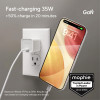 mophie seinälaturi USB-C 35W GaN valkoinen (409917045)
