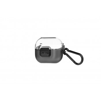Samsung Galaxy Clip Case Buds 3 Pro -kuulokkeille läpinäkyvä TPU-suojakotelo karabiinilla GP-FPR630HICBW