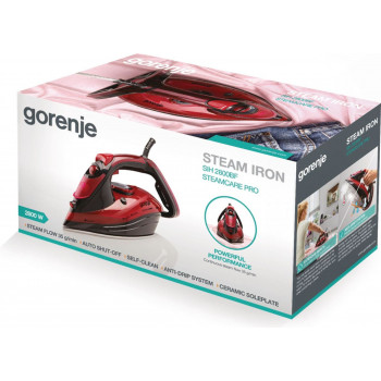 Gorenje SIH2800BF höyrysilitysrauta 2800 W keraaminen silityspohja punainen