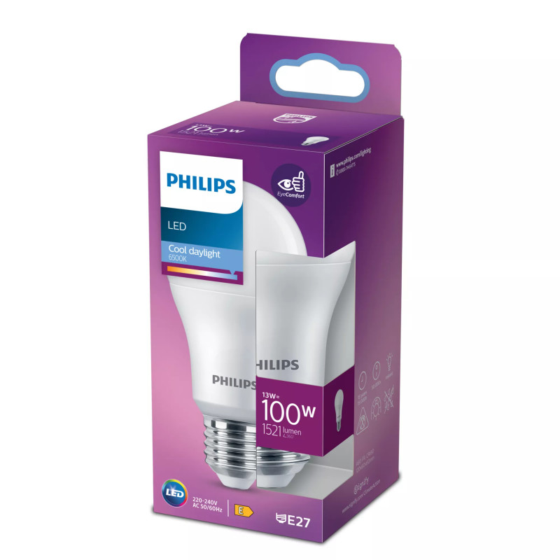 Philips LED-lamppu A60 E27, 100 W:n vastine