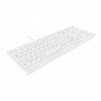 CHERRY Active Key MedicalKey AK-C7000F-U1-W/UK johdollinen USB-näppäimistö, valkoinen/vaaleanharmaa, IP68 tiivistetty, desinfioitava