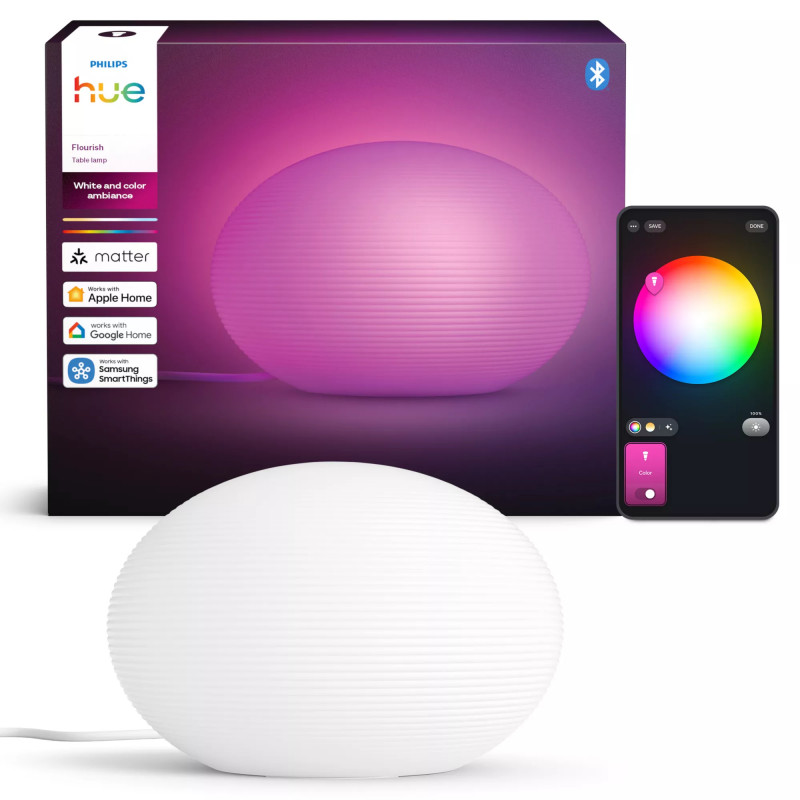 Philips Flourish Hue pöytävalaisin EU/UK 1xA60 WCA