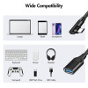 LogiLink CU0100 USB-C - USB-A sovitinjohto, 0,2 m, 10 Gbps, 90° kulma, musta