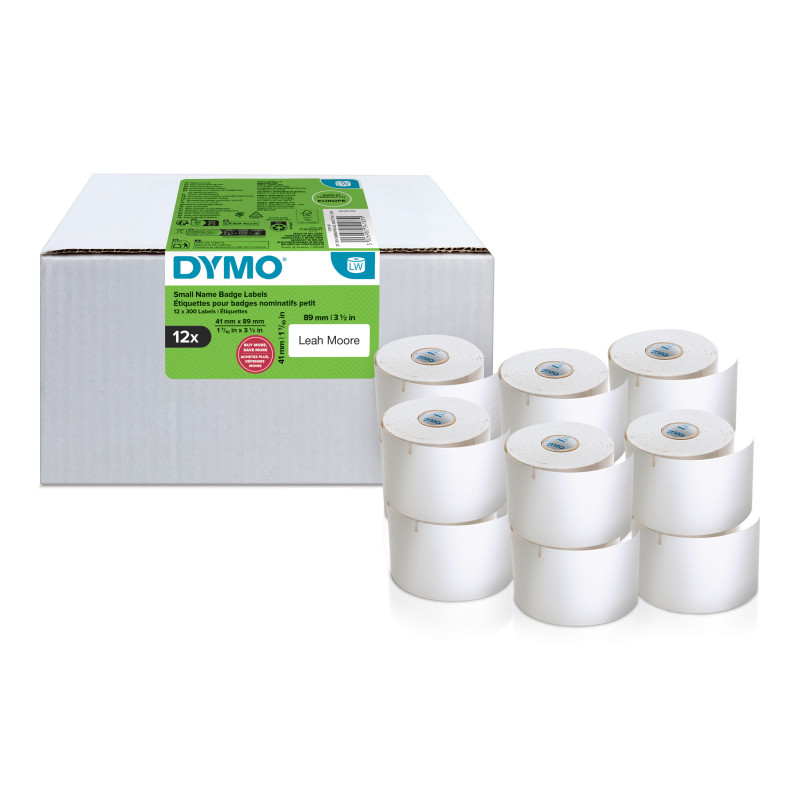 DYMO LabelWriter nimikylttitarrat, 89 x 41 mm, valkoinen, irrotettava liima, 150 tarraa (2234183)