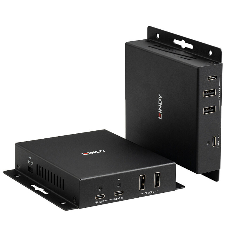 Lindy 100m Cat.6A Type-C 4K60 video- ja data-HDBaseT 3.0 jatko (39347)