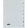 REXEL HETZEL A4 A-Z rekisteri, 20 välilehteä, polypropeeni, harmaa, 80-80-80 mm rei'itys 25240481